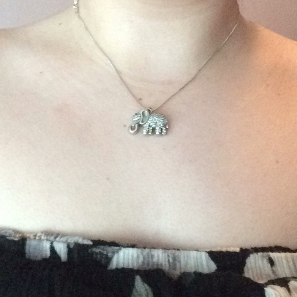 Elephant necklace Sterling Sliver Sale one day!